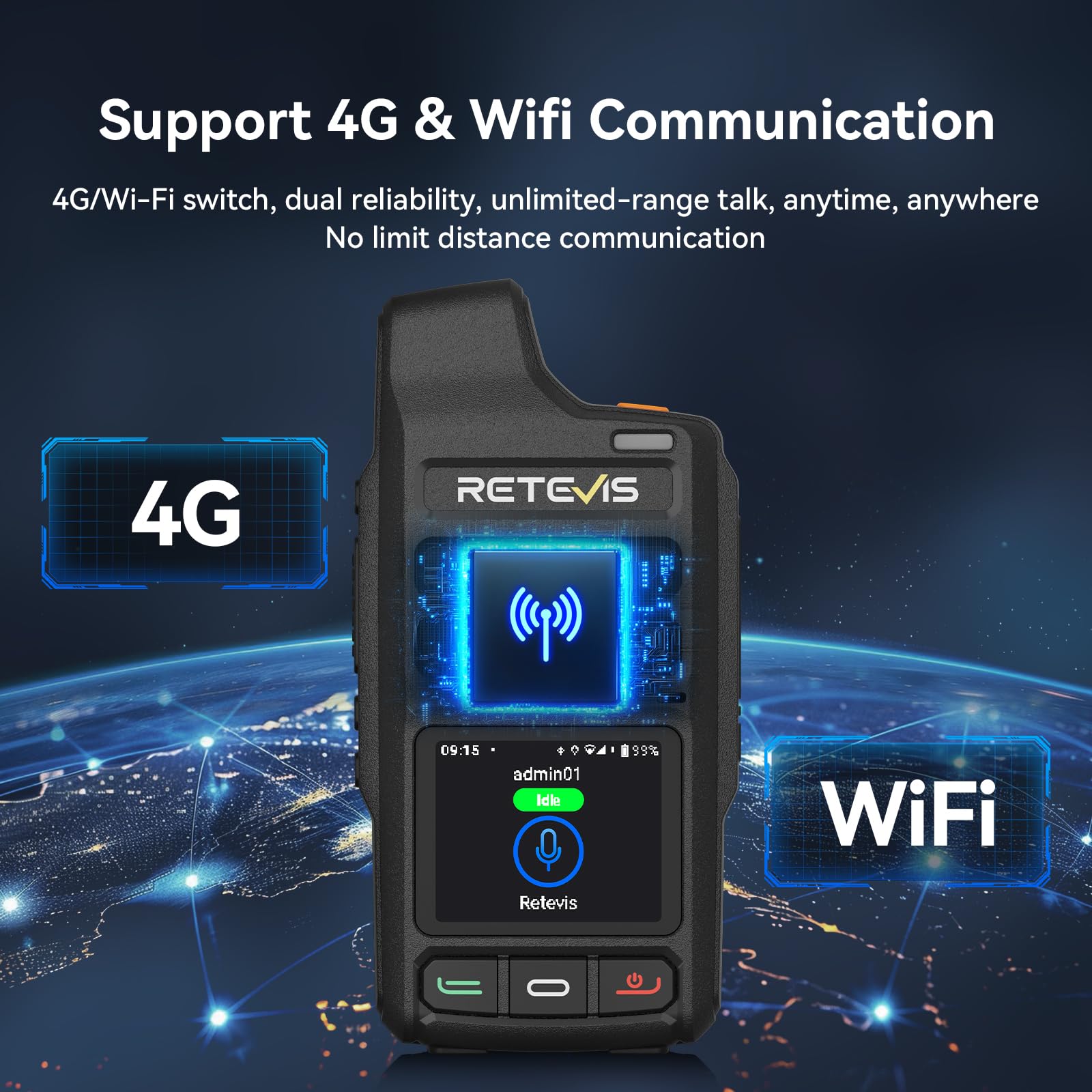 Retevis L71 4G Walkie Talkie Con la scheda SIM, Radio a Portata Illimitata