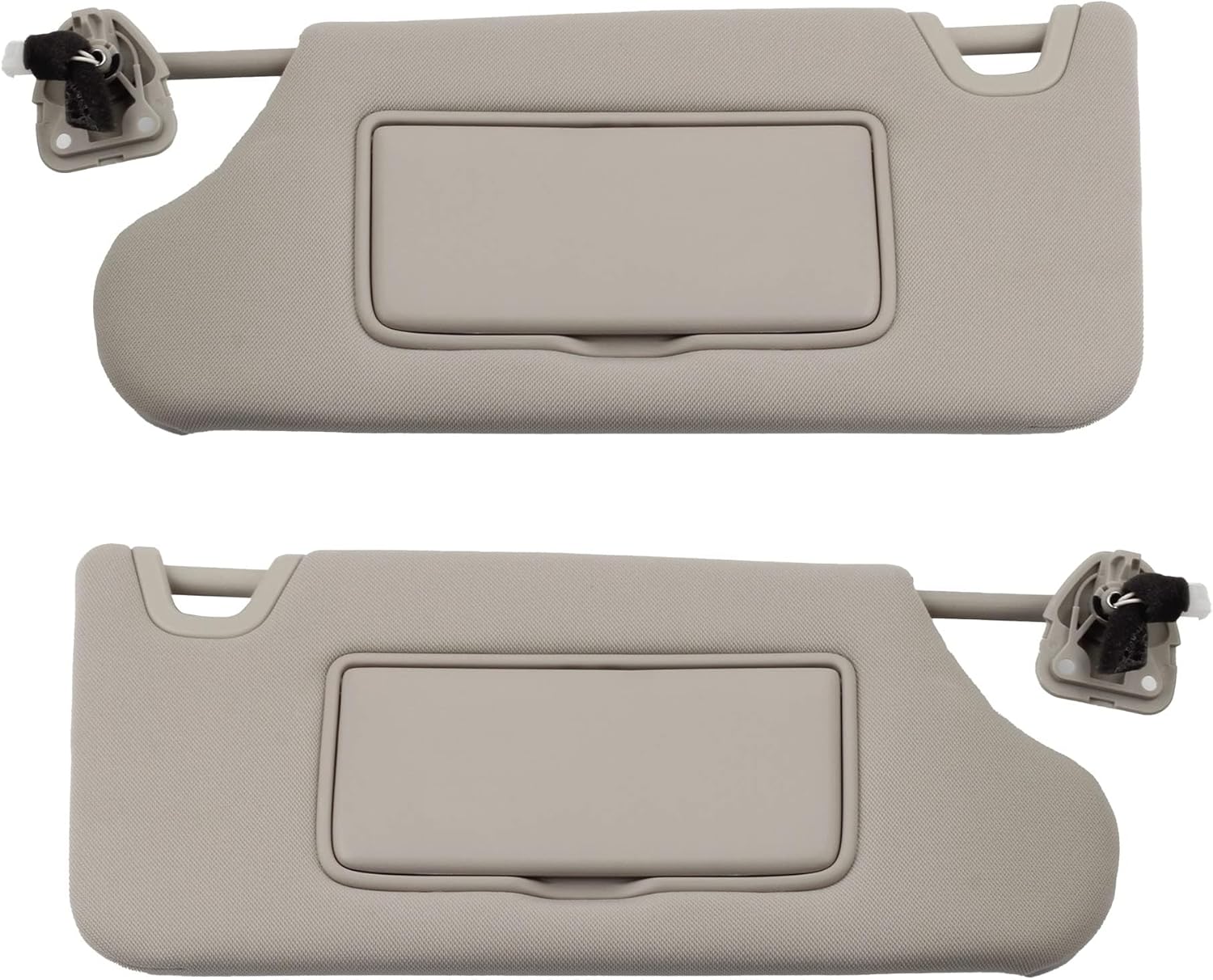 Dasbecan Gray Pair Sun Visor Compatible with Nissan Altima 2013-2018 with Mirror and Vanity Light Without Sunroof Replaces# 96401-3TA2A