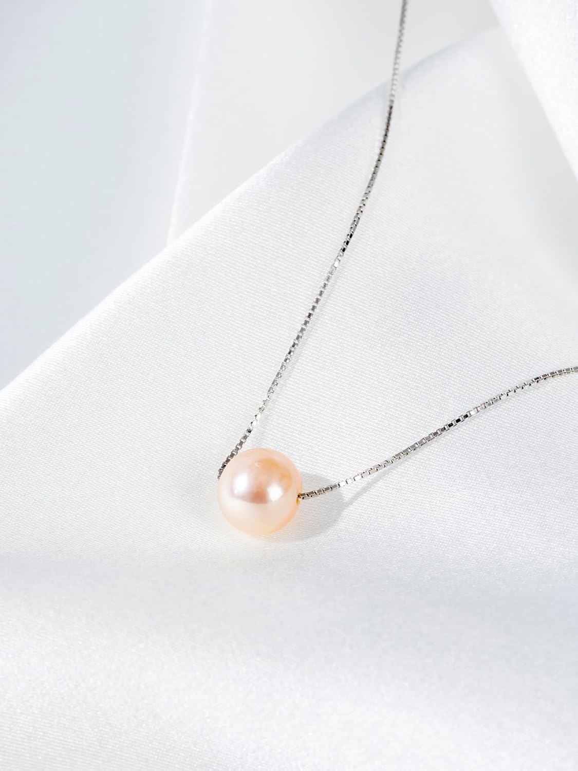 Birthday Pink Pearl Necklace - Natural Freshwater Elegance in S925 Sterling Silver!