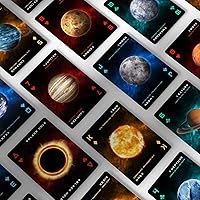 Vista 1 de Cosmos playing cards: Temático espacial para entusiastas de la astronomía con planetas galaxias - Agujero negro, sol, Marte, luna