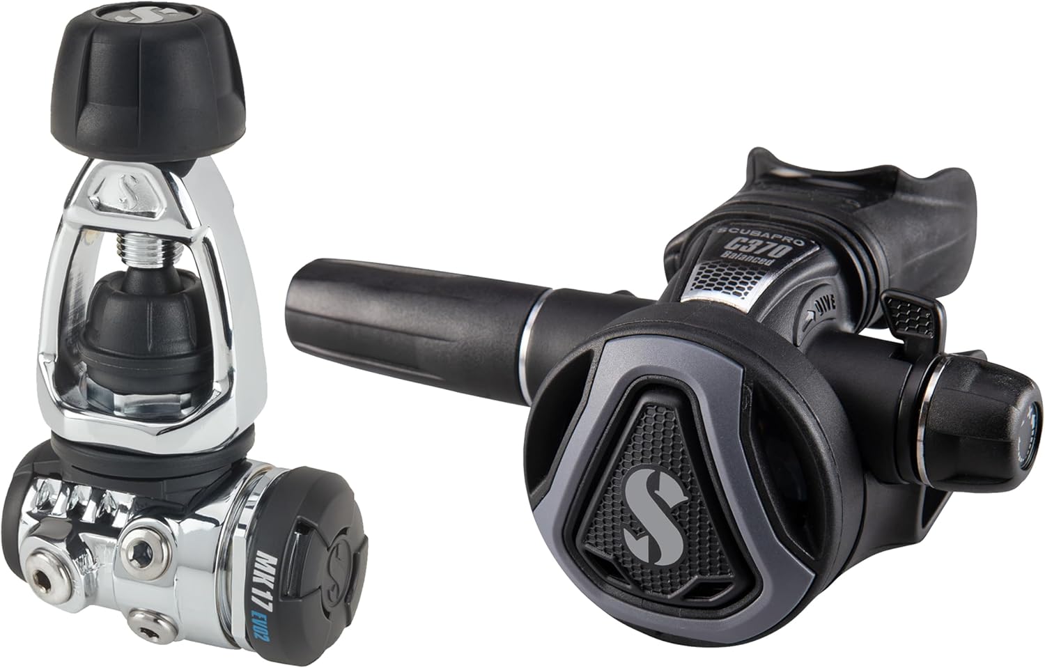 SCUBAPRO MK17 EVO 2 INT/C370 Dive Regulator System for Scuba Diving, INT, Black/Graphite