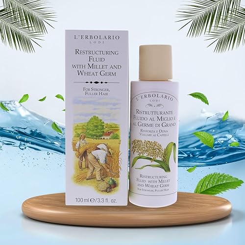 Miniatura 4 de L'Erbolario Líquido de reestructuración de mijo y trigo, tratamiento de recompactación y protección, suero capilar para reparar la superficie