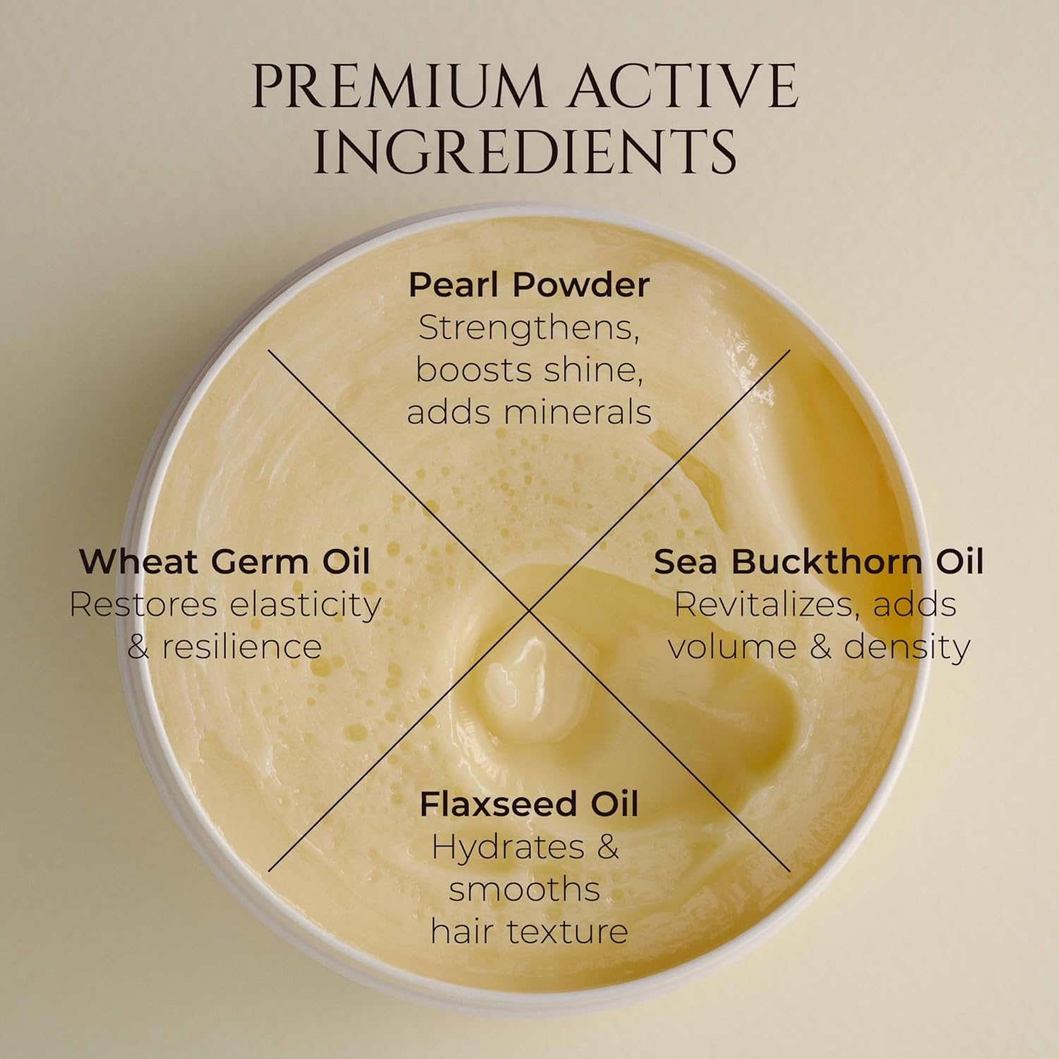 HADAT Golden Hour Express HAIR MASK – Premium Professional Hair Treatment with Pearl Powder – Hydration for Dry Damaged Hair – Nourishing Oils – Split Ends – Salon Quality – Made in Israel, 9.47 Fl Oz - Image 4