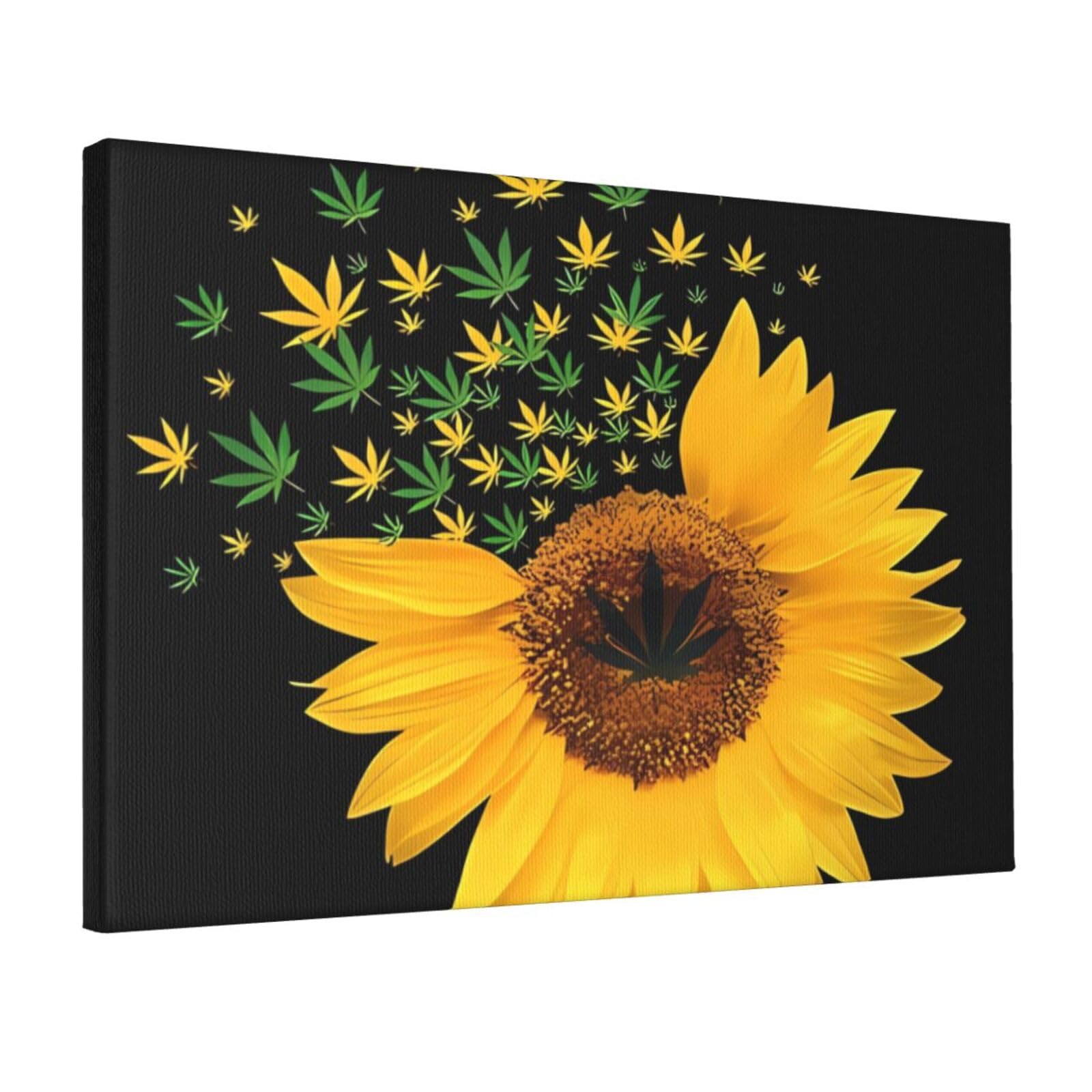 Art Mural Weed et Tournesol 30x45 | Solution Déco pour Murs Vides - 8