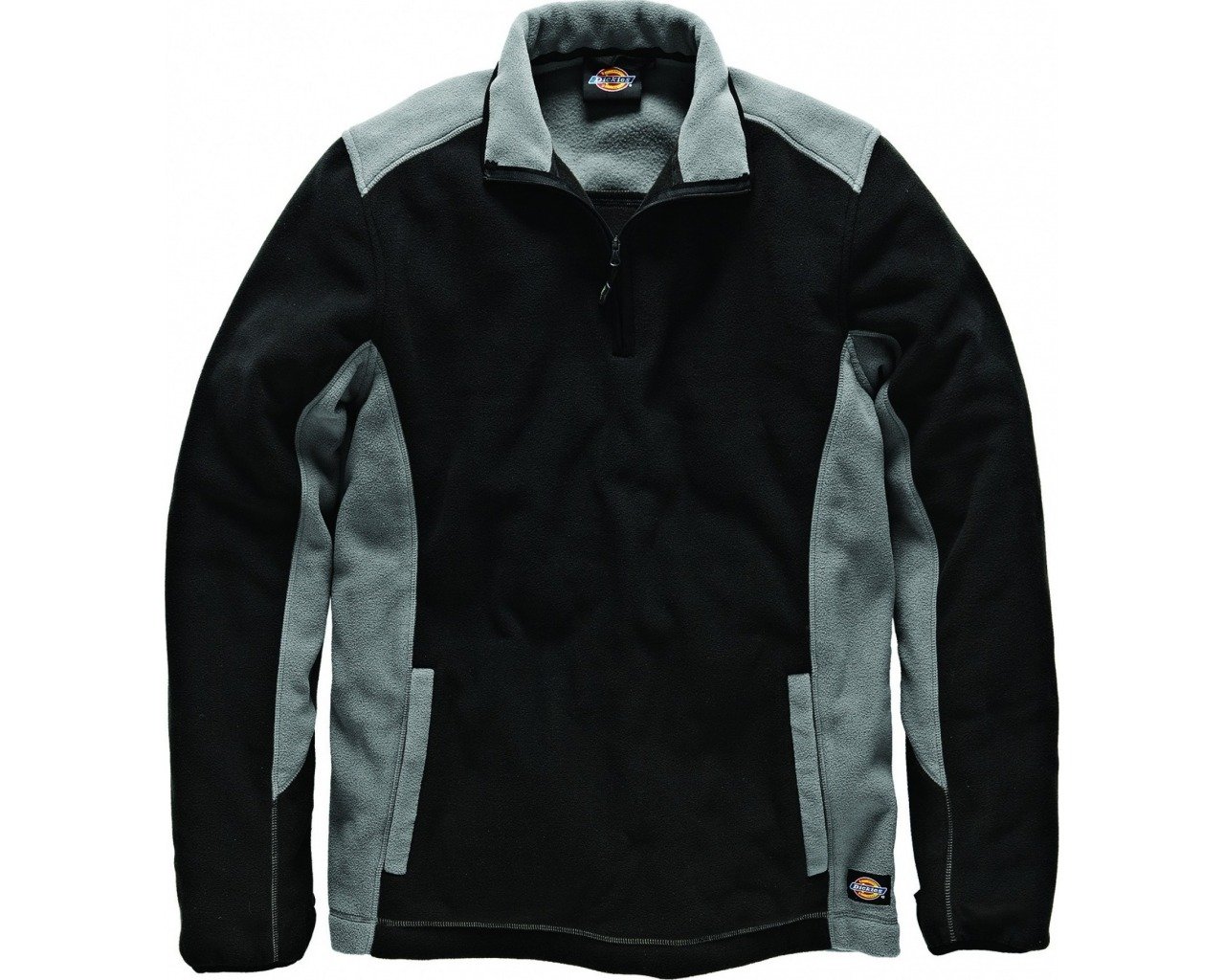 Unisex Fleecepullover Herren Fleece Pullover Size S in Olive Green/Black