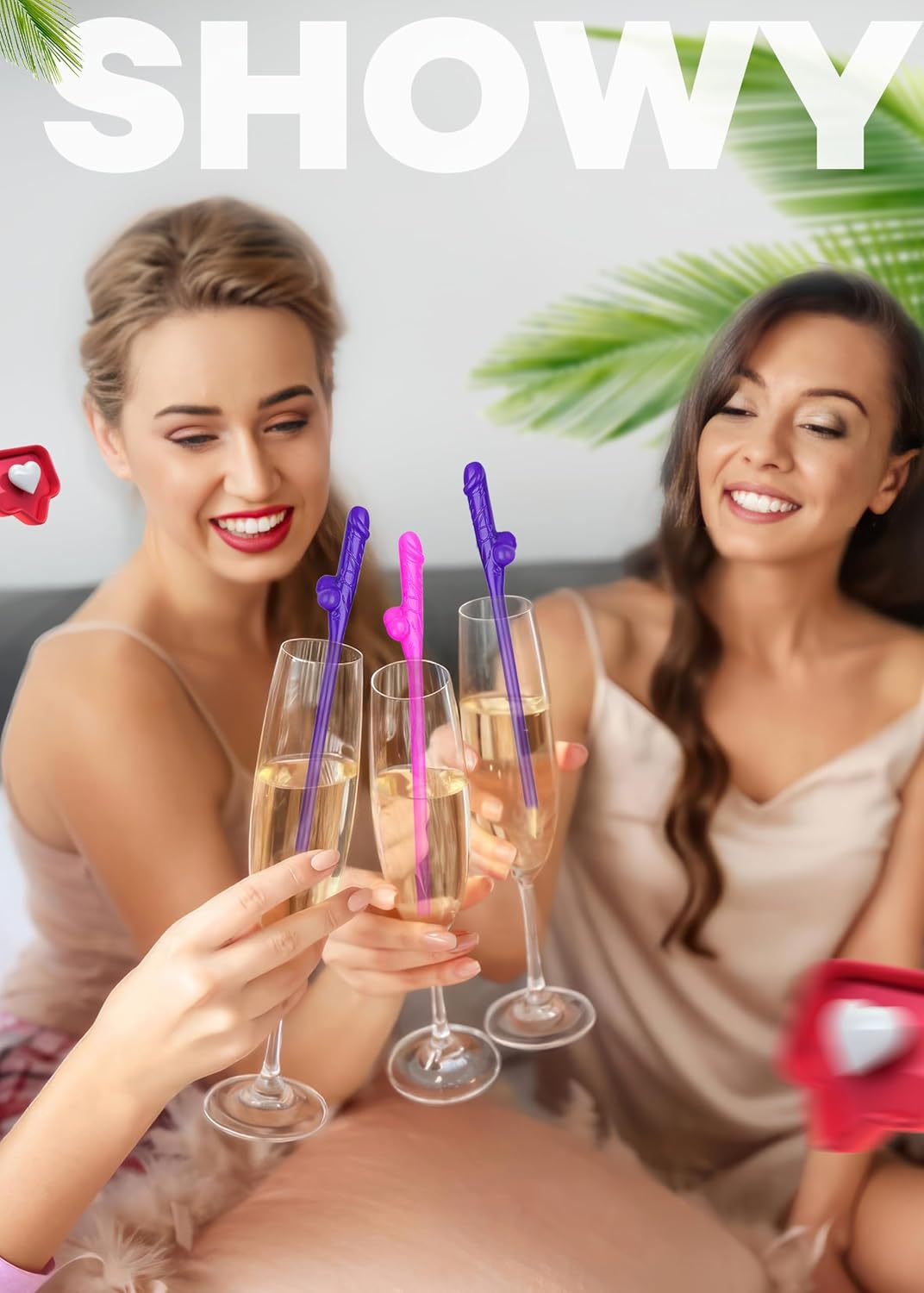 Bachelorette Party Drinking Straws 30 Pcs, Adult Funny Novelty Willy Pennis Straws, Crazy Hen Party Decorations, Bride Party Favors