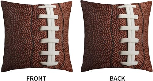 Miniatura 3 de Funda de almohada cuadrada y acogedora de fútbol, moderna, neutra, decoración del hogar para sala de estar, sofá, decoración del automóvil, 18 x 18