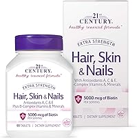 Vista 1 de 21st Century Tabletas extra fuertes para cabello, piel y uñas, 90 unidades (27847)