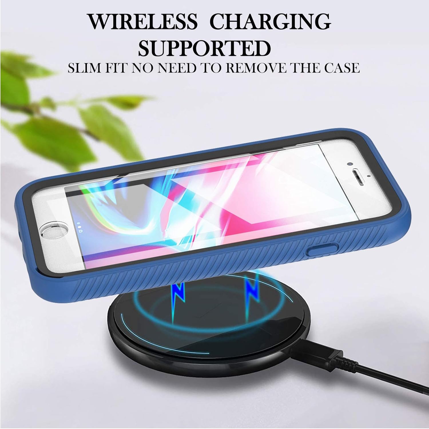 for iPhone 16e 2025 Case 6.1", for iPhone 16e 5G Phone Case with Built-in Screen Protector Clear Slim Back Cover Shockproof Rugged Heavy Duty Bumper Full Body Protective Case, Blue - Image 6