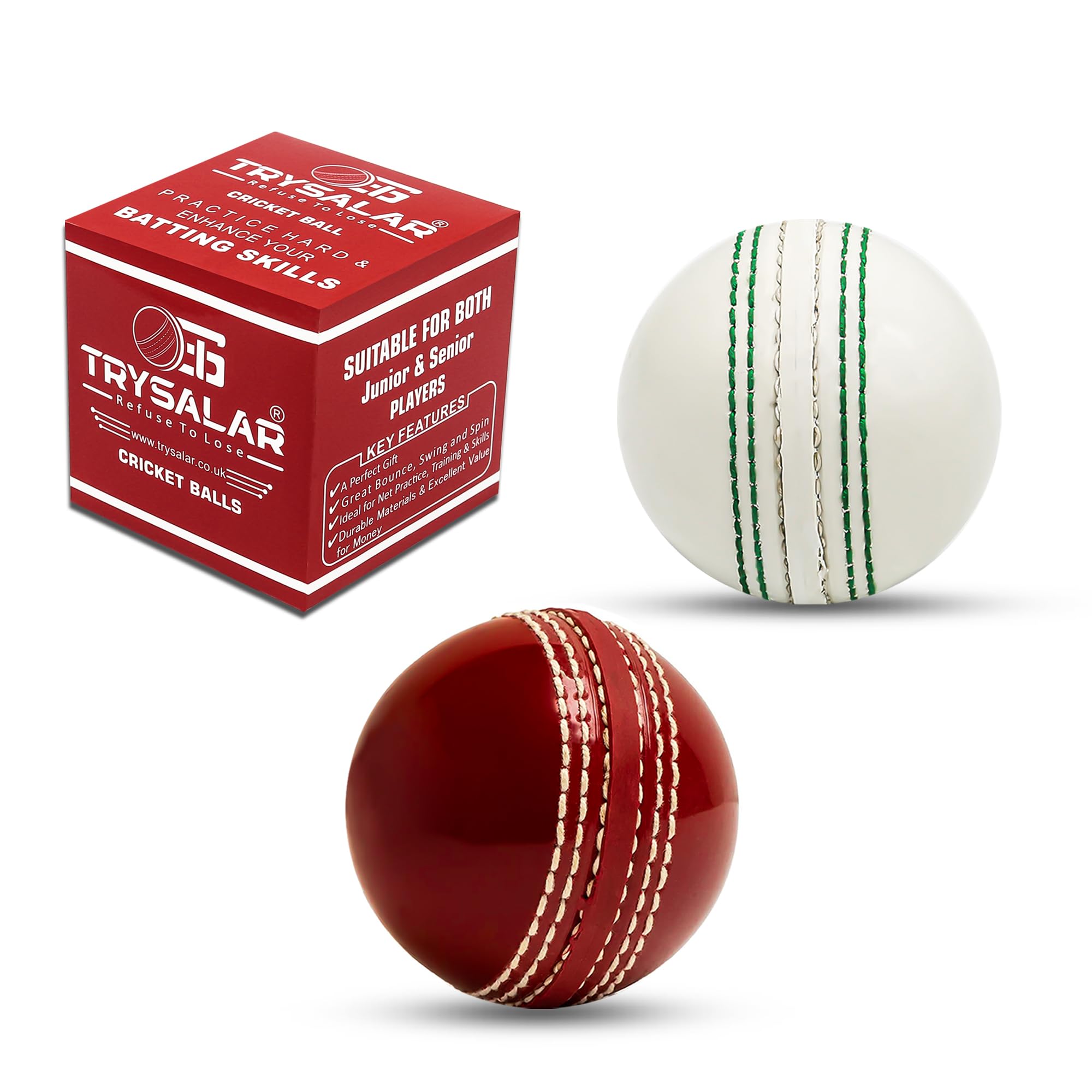 Hash Cricketbälle für Training, Coaching, Übung und hervorragende Sprungfähigkeiten, weicher Moosgummi-Cricketball mit langlebigen, traditionellen Nähten, genäht für alle Altersgruppen
