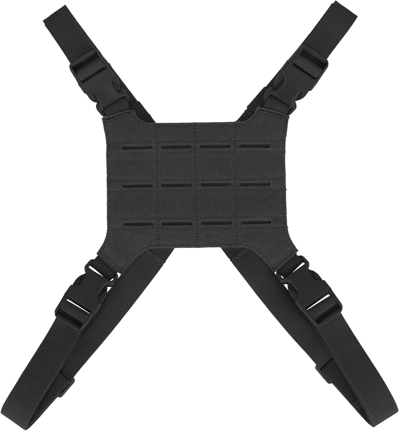 Tactical Phone Chest Rig Vest 500D Nylon Molle Compatible Plate Carrier Harness with Phone Mount,Adjustable Strap