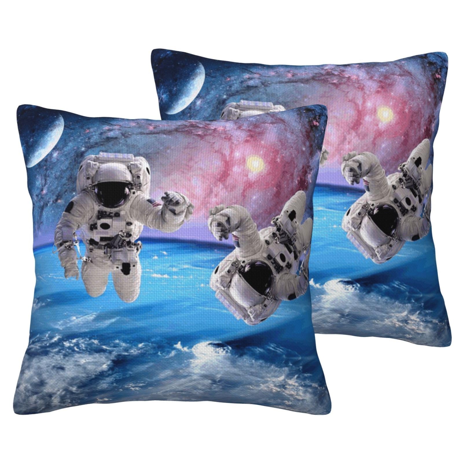 Housses de coussin Astronauta Planet en imitation lin : protégez et sublimez vos vieux coussins