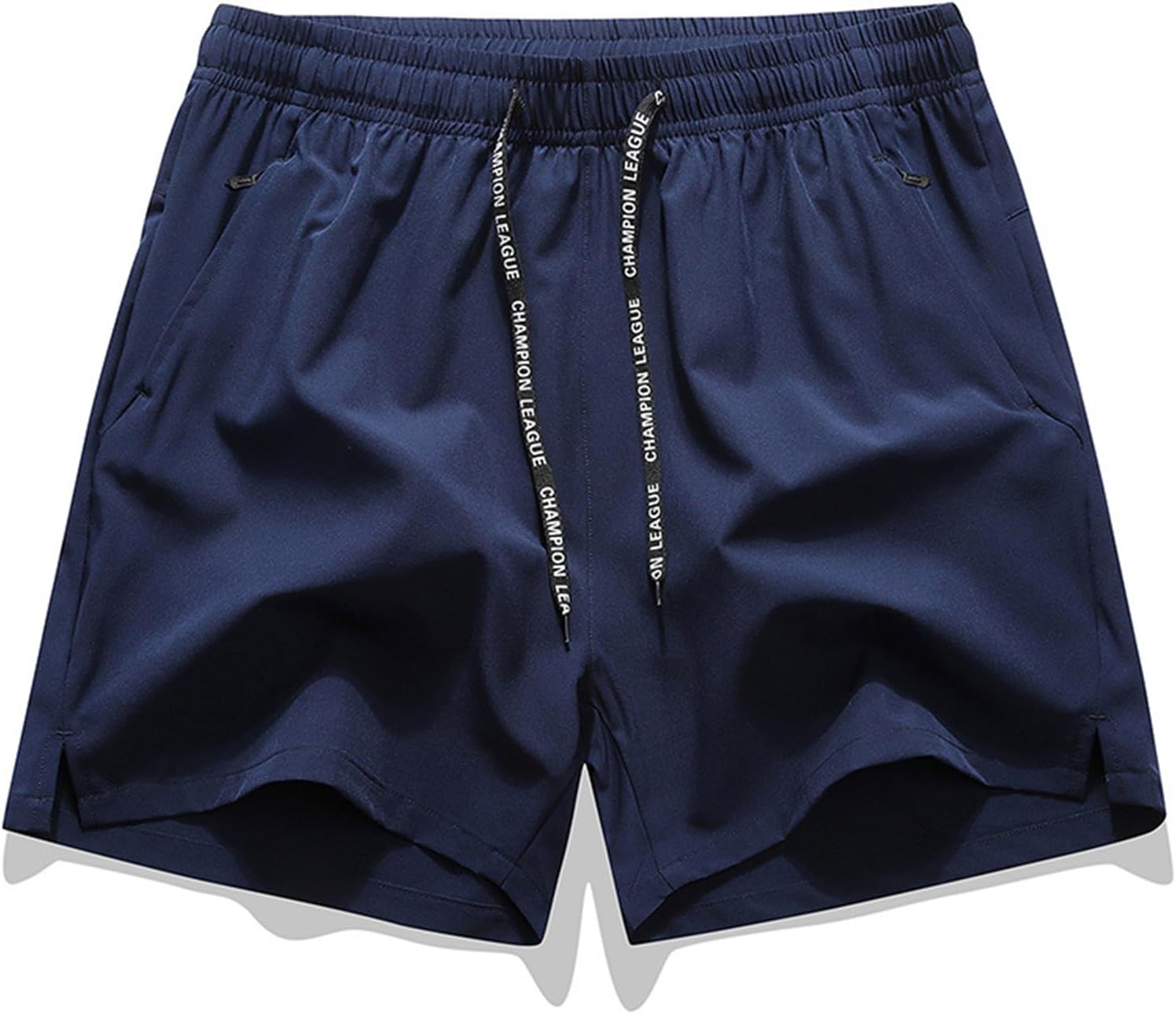Men's Casual Elastic Waist Shorts Quick Dry Solid Color Sports Drawstring Athletic 2026 Shorts with Pockets