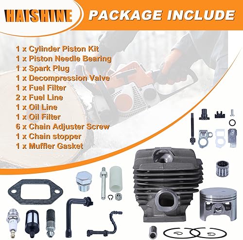 Miniatura 6 de Haishine Kit de pistón cilíndrico de 2.126 in para motosierra Stihl MS460 046 11280201221