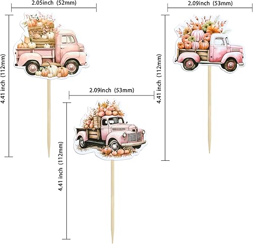 Miniatura 177 de 24 adornos de calabaza para cupcakes con purpurina para otoño, hojas, flores, calabaza, cupcakes, decoración de pasteles para Halloween, decoración