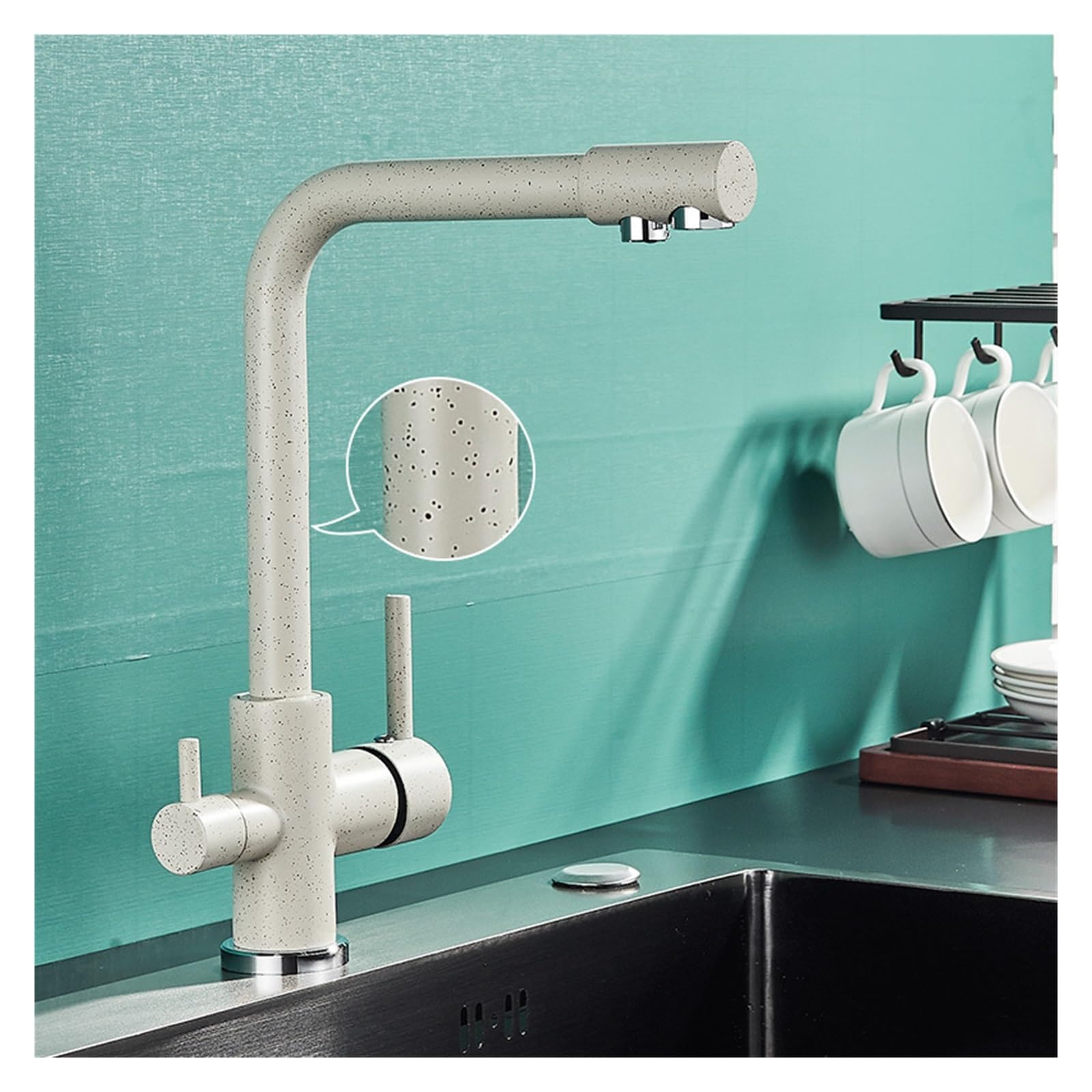 Faucet，Black Grey Waterfilter Tap Kitchen Faucets Mixer