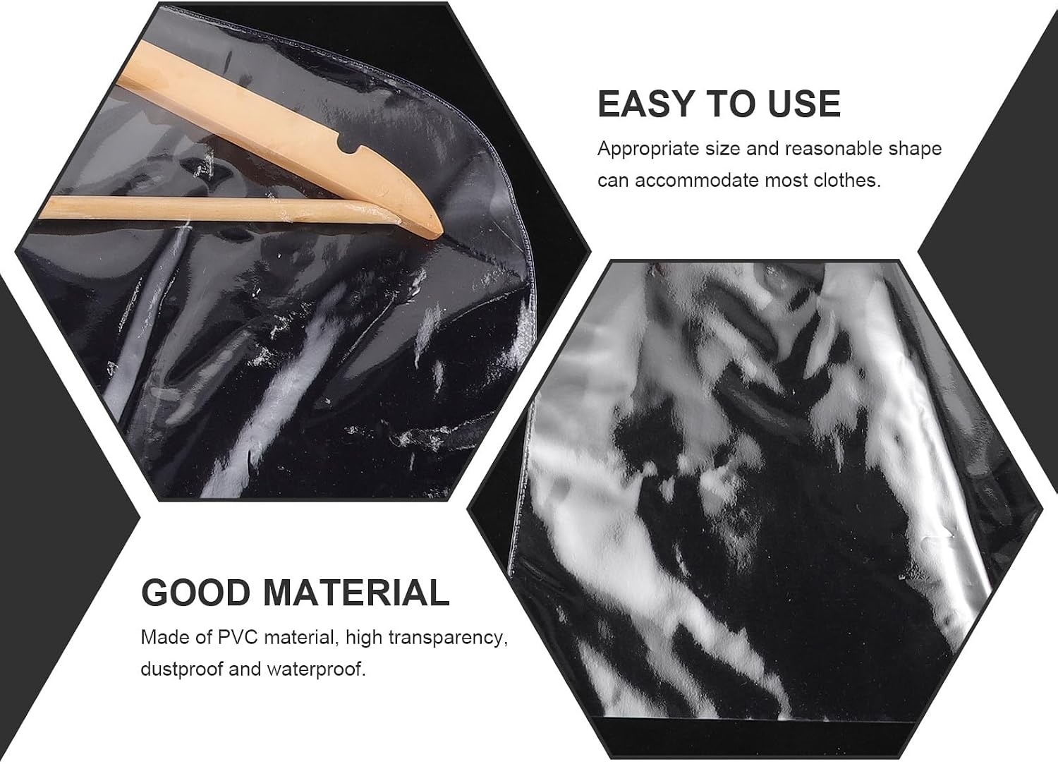 10pcs Garment Shoulder Covers Clothes Dustproof Protectors 51x36cm Pvc Home Hanging Clothing Storage Bags for Suits Coats Jackets