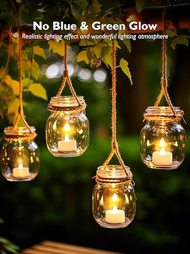 Miniatura 4 de BEICHI Paquete de 12 Velas de Té con Temporizador, Velas LED con Temporizador Operadas a Batería, Velas de Té Sin Llama con Temporizador de 6 Horas