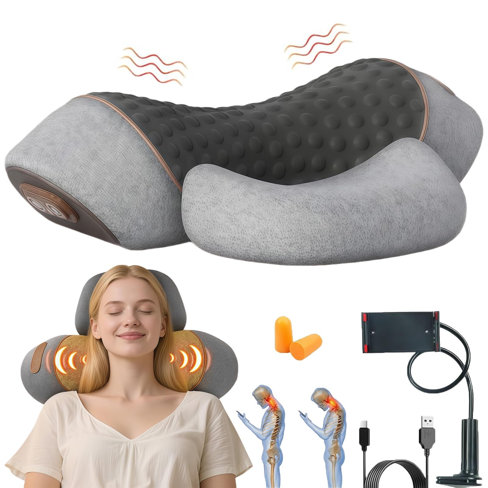 Revitool Nackenmassagekissen - Physiorest 3 in 1 Massagekissen