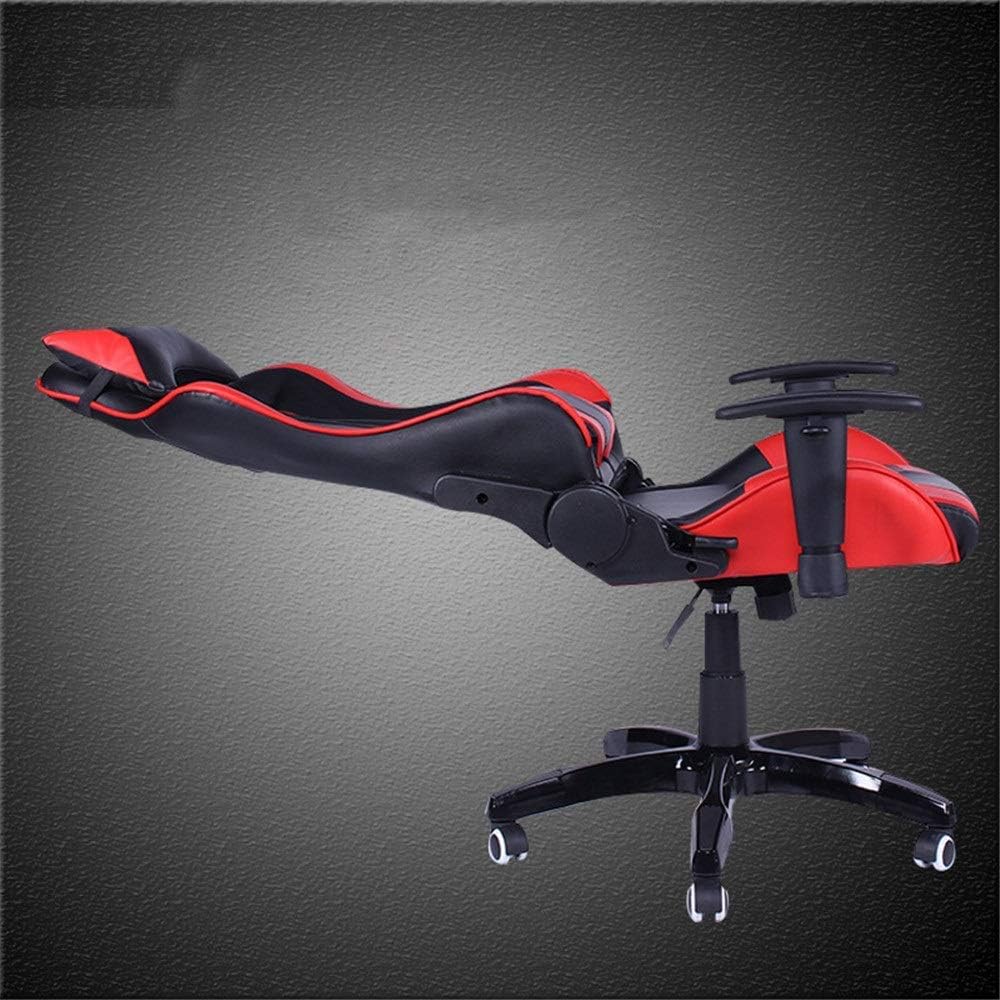 Gaming Office Chair, Modern Style, Blue, Faux Leather, Ergonomic, Recliner, Adult, 127-135x66cm