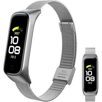 BDIG Bracelet Compatible with Samsung Galaxy Fit 2 Metal Replacement Strap Waterproof Stainless Steel Replacement Bracelet Accessory Watch Strap for Galaxy Fit 2 No Host