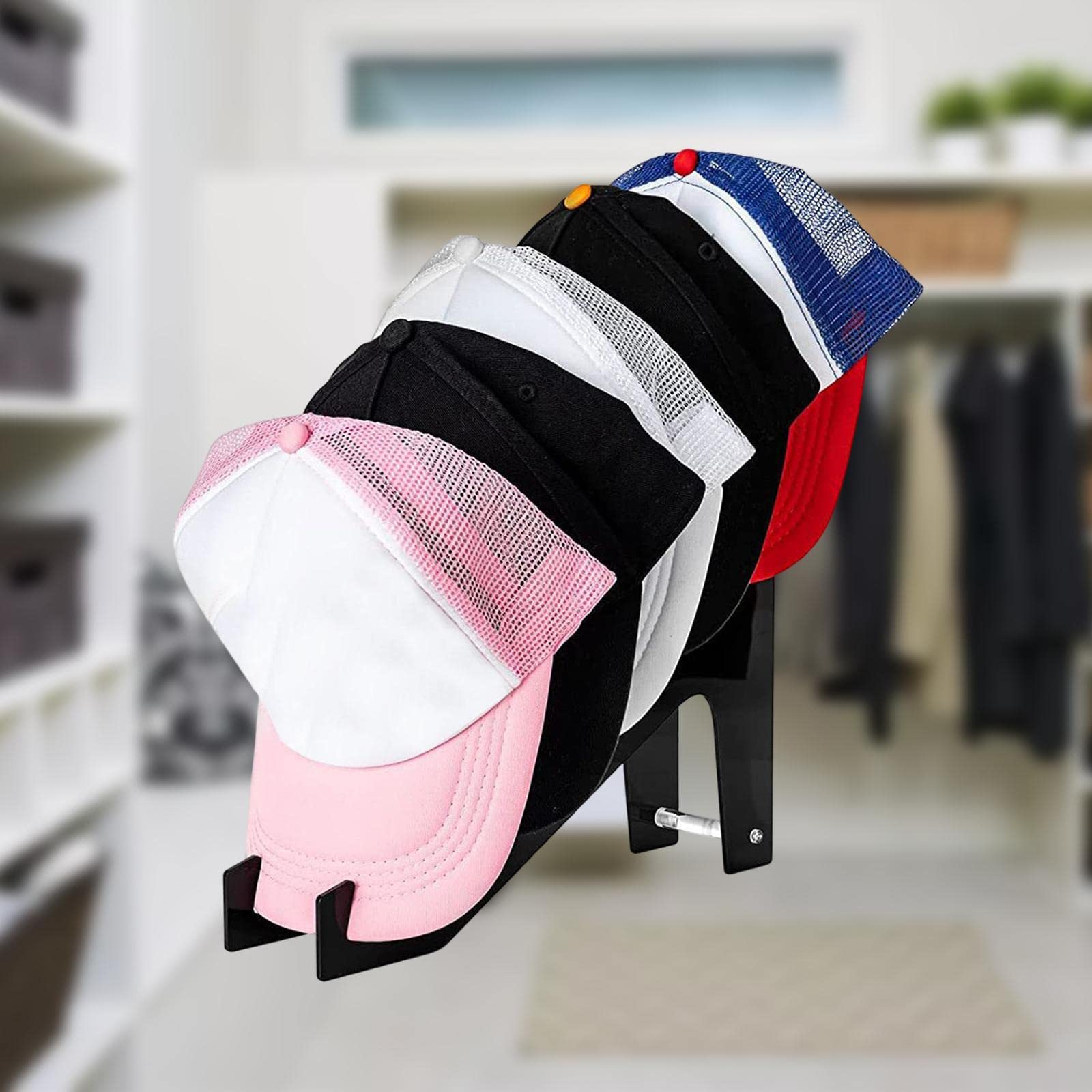 2 Ripiani Porta Cappelli con Spazio per Un Massimo di 5 Cappelli, Ideali per Comò O Armadio.