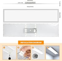 OTREN LED Mennyezeti Panel 100x25 cm - Szabályozható Fényerejű Téglalap Alakú Lámpa Távirányítóval, 36W, 3200lm, 3000K-6000K, Napfény Hatás, 5