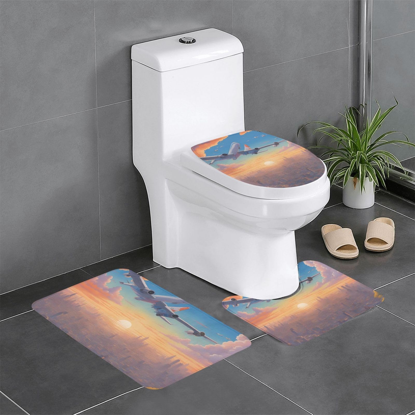 Tapis de salle de bain antidérapants avion pour réveiller la déco de votre coiffeuse