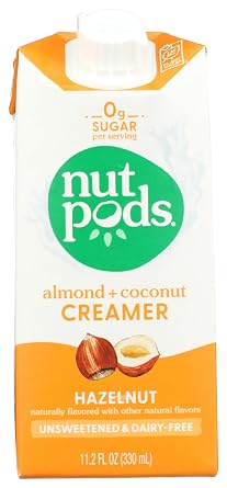 nutpods Unsweetened Hazelnut Coffee Creamer, dairy-free, 11.2oz