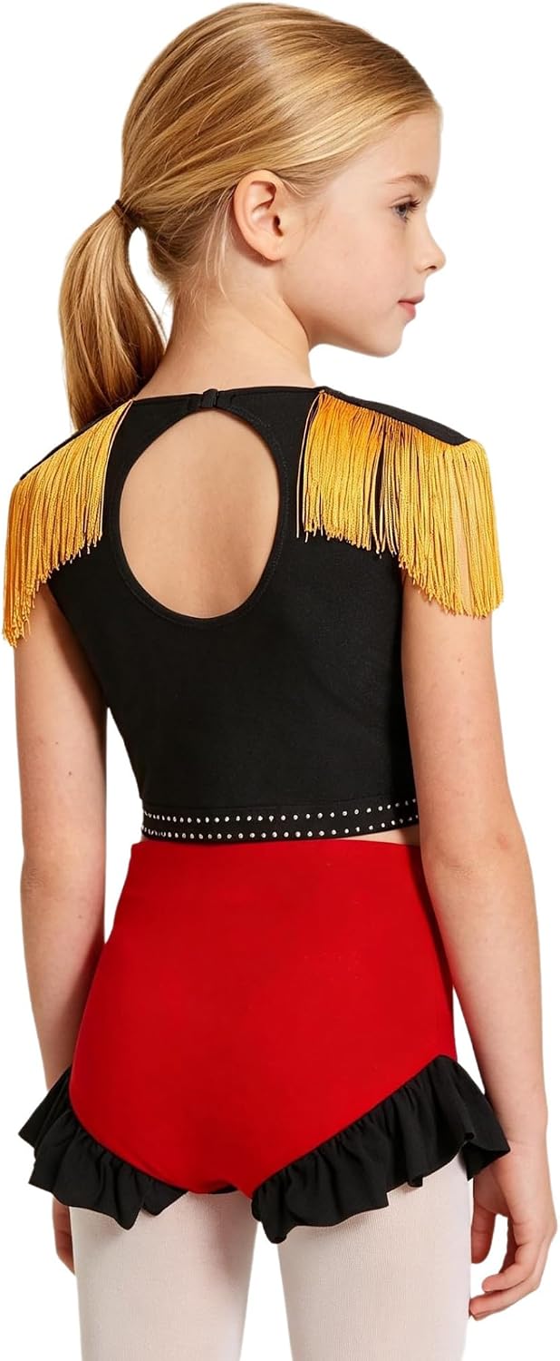 Girls Circus Drum Band Short Set Fancy Lion Tamer Black 16 Years image 3