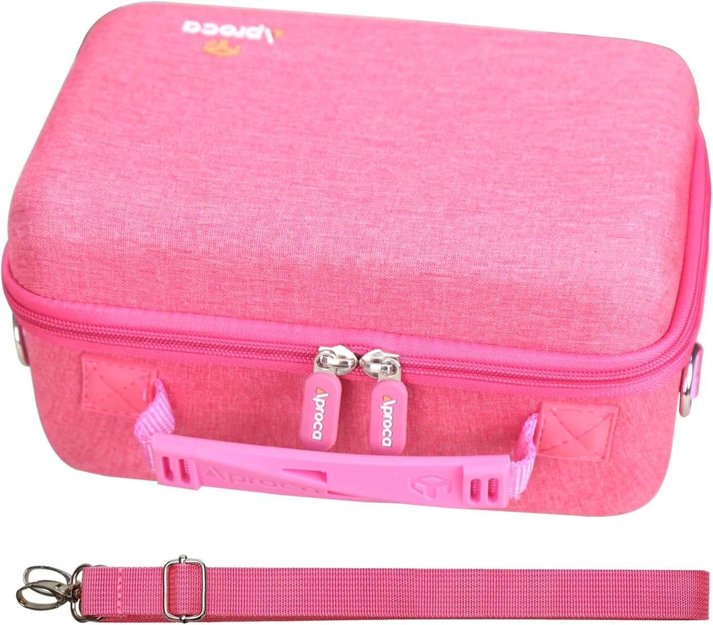 Aproca Camera Case for Canon EOS Rebel T7, R50, R6 Mark II, R100, R50 V, R8, T6, R10, SL3, R5 Mark II, 5D Mark IV, R7, 90D, R5, T100 Camera, Lens, Tripod with 4 DIY Dividers and a Shoulder Strap-Pink
