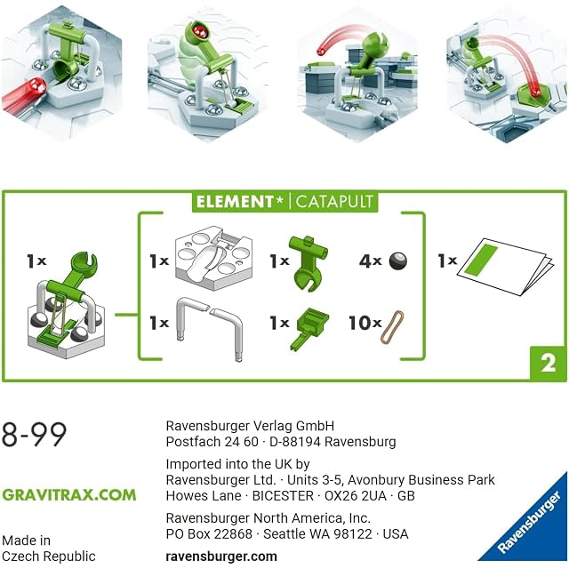 Foto 4 de 7 de Ravensburger - GraviTrax Catapult, Catapulta para Pista de Canicas, Juego Innovador y Educativo Stem…