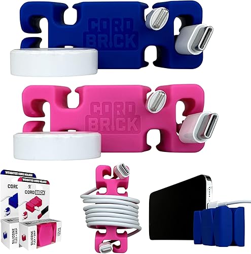 Miniatura 16 de CordBrick Rellenos para calcetines navideños para adultos, gestión de cables, soporte para cables con peso, organizador de cables, soporte para (E)