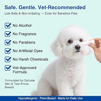 Tear Stain Remover Balm for Dogs & Cats Vet-Recommended Natural Eye Stain Cleaner Stick, Gentle & Safe Formula Removes Tear Stains & Prevents New Ones Pet Eye Cream Cleaner for Wrinkle, Face