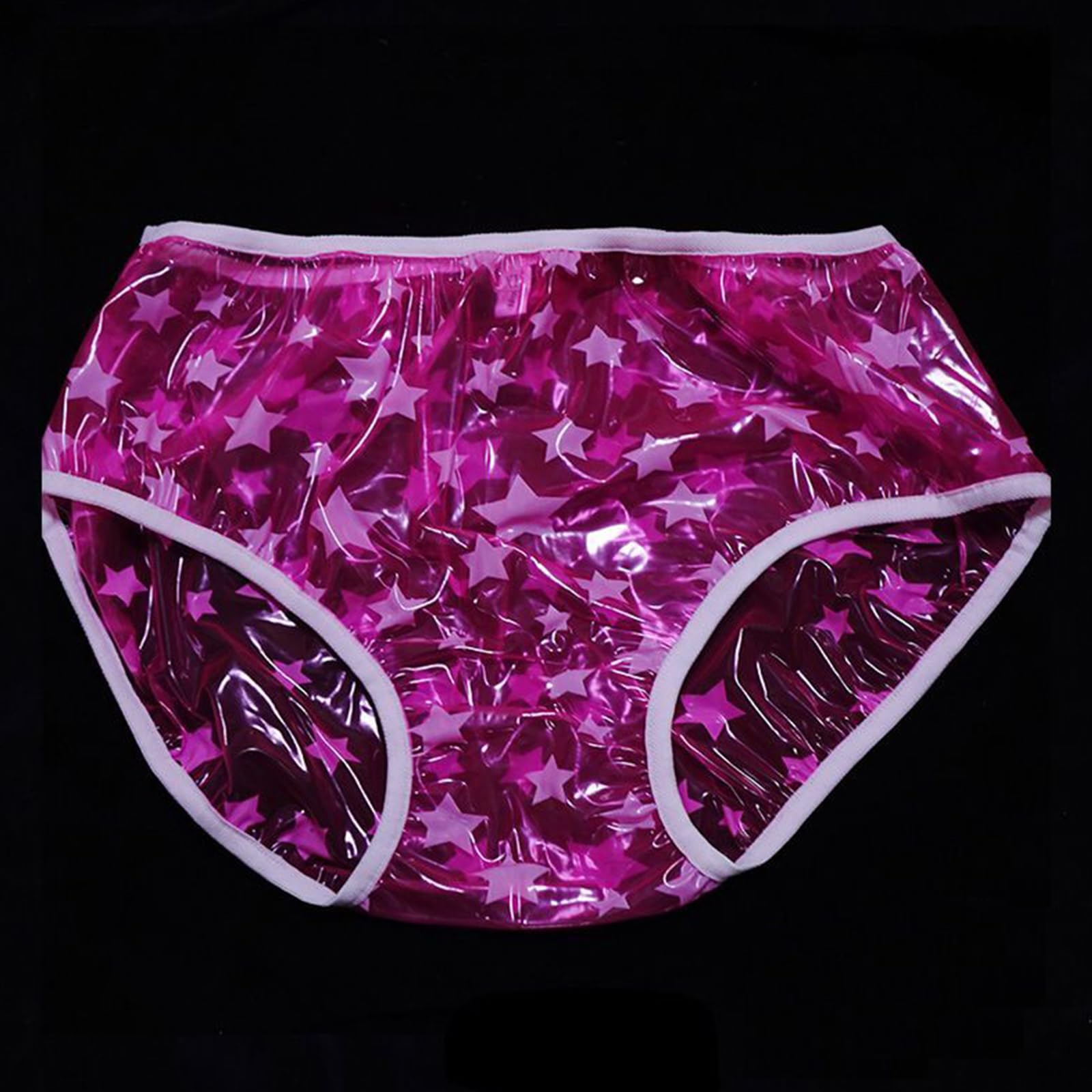 Clear Adult Diaper Cover,Wear with Diaper, Guard Or Pad Waterproof Pull-On Unisex Incontinence Plastic Pants Cover Pant.Soft-Light-Durable-Leakproof-Washable PVC. (Pink, XXX-Large)