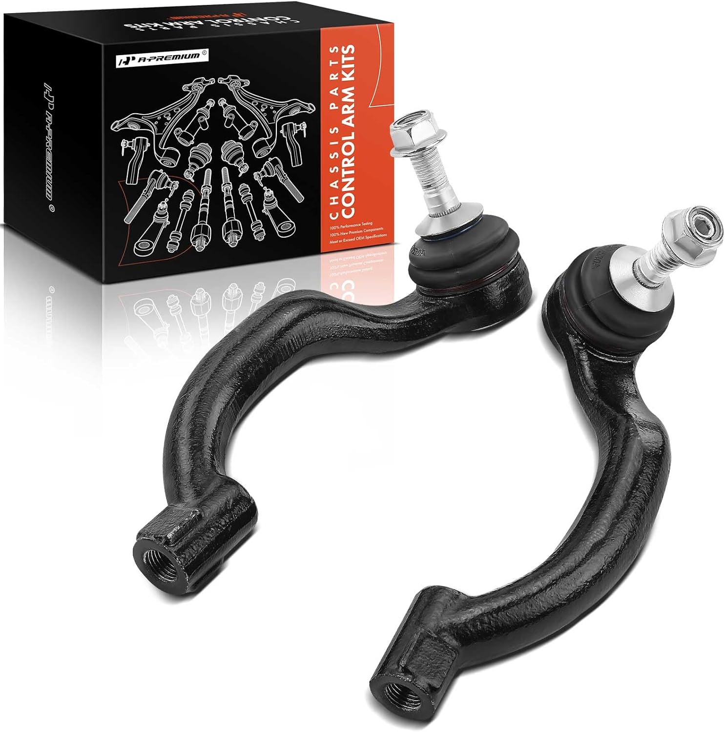 A-Premium 2 x Front Outer Tie Rod Ends, Compatible with Jaguar S-Type 2002-2008, XJ8 2004-2009, XJR 2004-2009, XK 2007-2009, XKR 2007-2009, XKR-S 2012-2014, Super V8 2005-2009, Vanden Plas 2004-2009