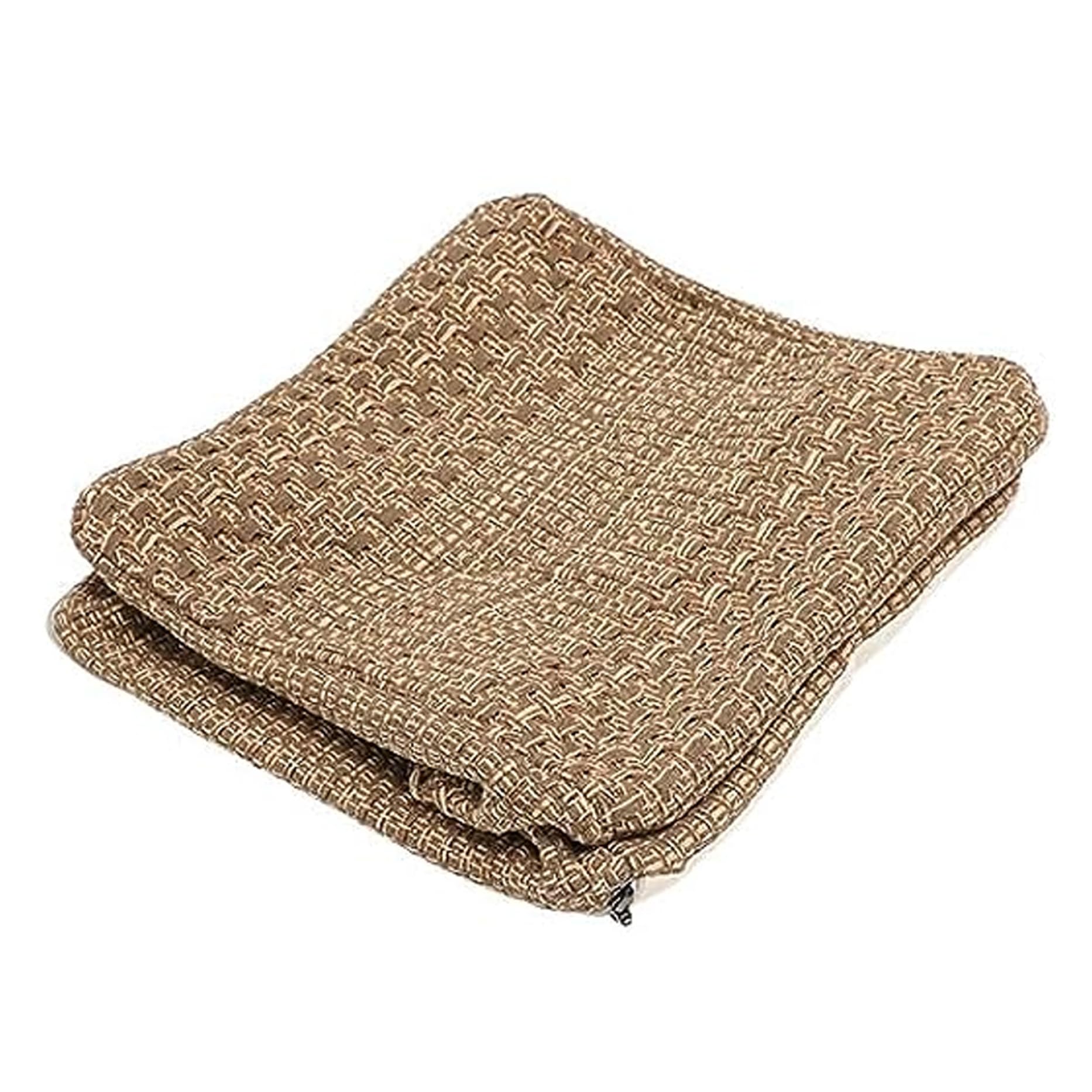 Pouf-Bezug,43,2 x 43,2 x 33 cm,ungepolsterter Pouf-Ottomane-Bezug für Wohnzimmer,quadratischer Boho-Pouf-Bezug, ungepolstert,aus Baumwolle gewebter(Kern nicht im Lieferumfang enthalten)