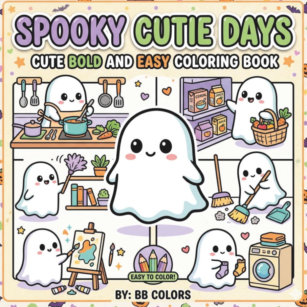 SPOOKY CUTIE DAYS: CUTE BOLD AND EASY COLORING BOOK