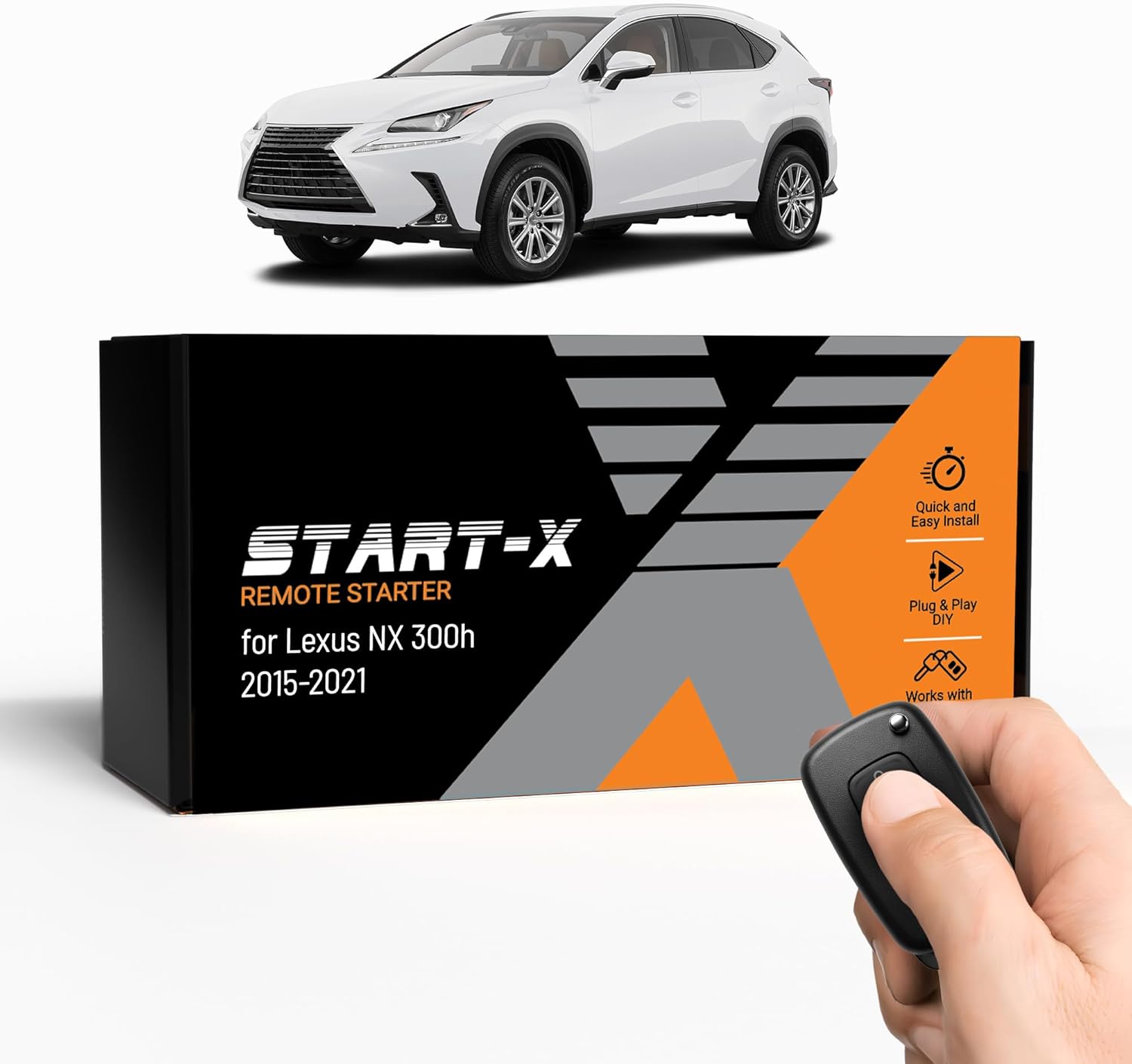 Start-X Remote Starter Kit for Lexus NX 300h Hybrid (2015, 2016, 2017, 2018, 2019, 2020, 2021) Vehicles | Push-to-Start Ignition | Plug & Play Install | Lock 3X to Remote Start | Zero Wire Splicing