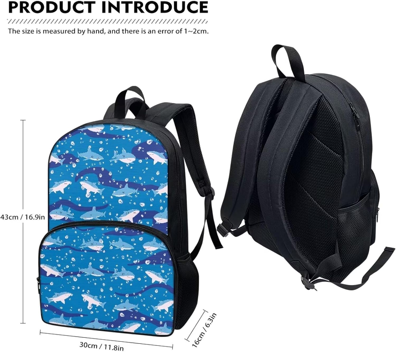 Dive into Style: Review of the Shark-Themed Blue LED Backpack Set!