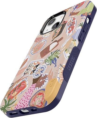 Vista 160 de Casely Funda para iPhone 13 Compatible con MagSafe Color Splash de medianoche Funda retro abstracta Color de medianoche Splash Abstracto