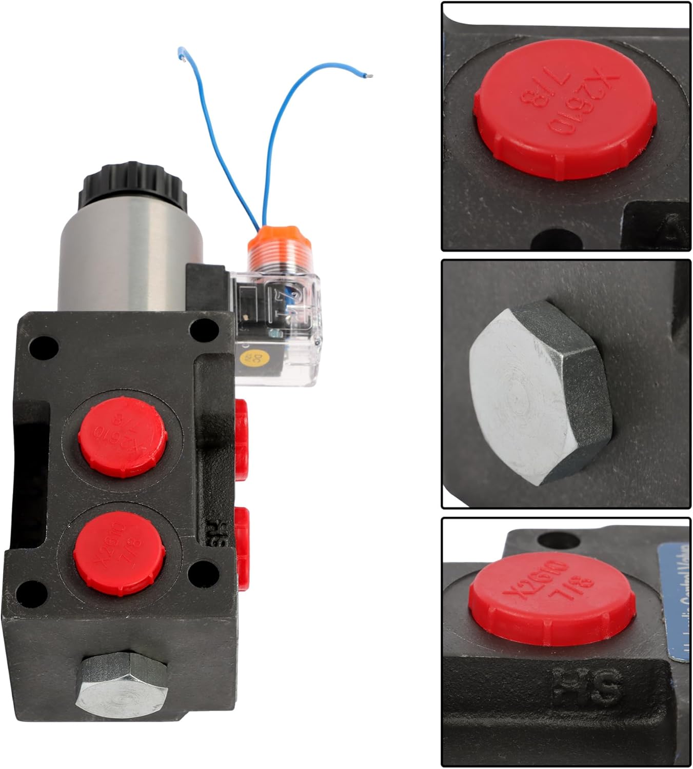 6 Port 13GPM Hydraulic Solenoid Diverter Valve DC12V For Switching Oil Circuits Between Different Flow Rates And Pressures