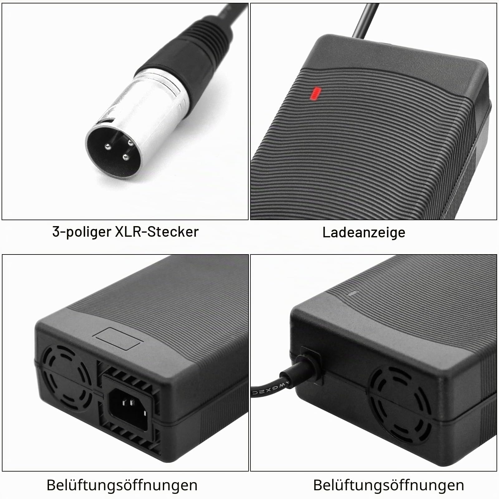 Yasco Li-ion akku Ladegerät Mehrere Stecker Für Elektrofahrrad Roller E-Bike Boot Motorrad Xiaomi Akku Ladegerät (58.8V 5A)