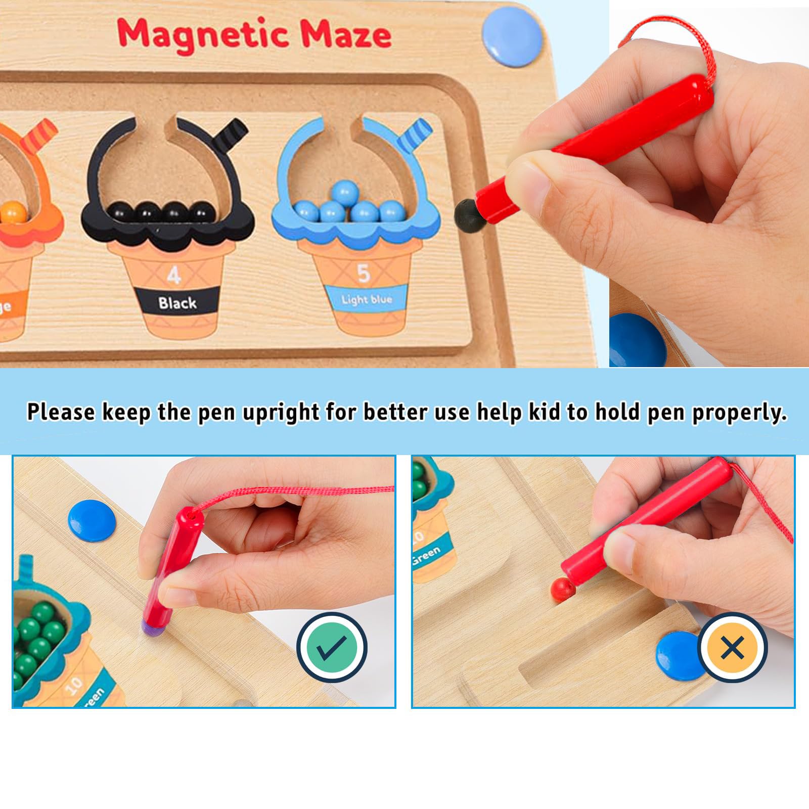 Gioco magnetico labirinto giocattolo a partire da 2 3 4 5 6 anni gioco di smistamento giochi di apprendimento montessori giocattolo regalo per ragazze