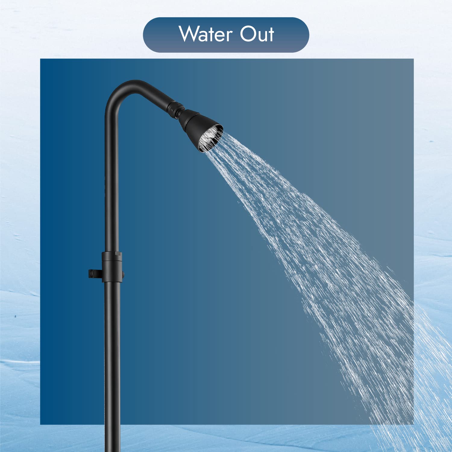 Buy Cinwiny Matte Black Outdoor Shower Kit Faucet Wall Mounted