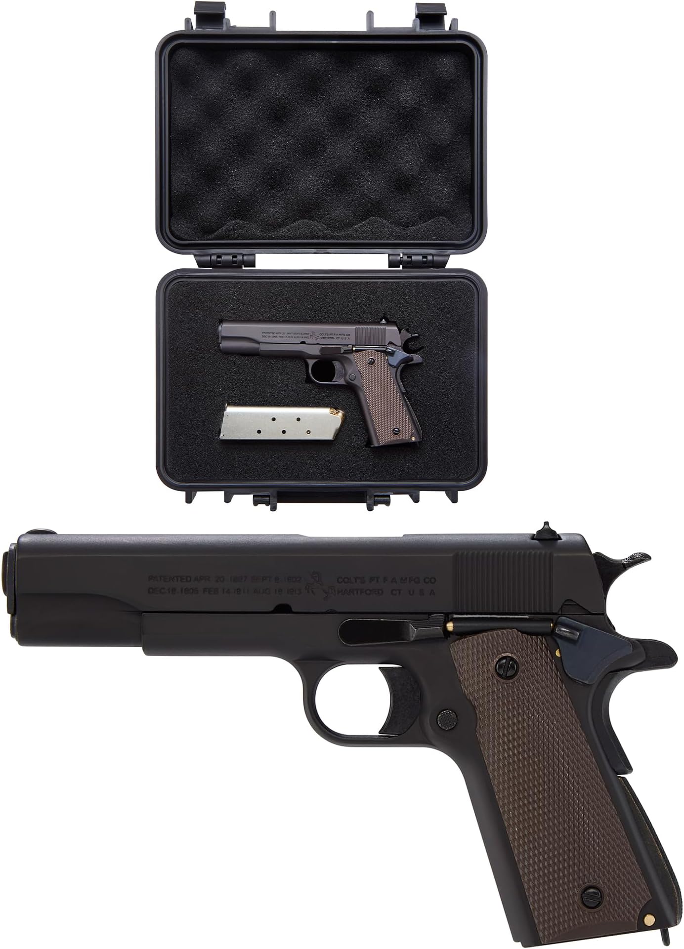 MASSIMO PRECISION ミニチュア M1911 モデルキット 1:2.05スケール - デスクトップディスプレイ用メタルビルドモデルセット - 愛好家やコレクターへのギフトに - 撮影機能なし (ブラック)