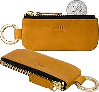 Vista 1 de Alto Monedero hecho a mano de cuero italiano de primera calidad, Caramelo