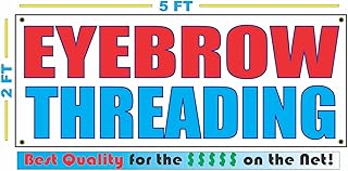 Eyebrow Threading 2x5 Banner Sign