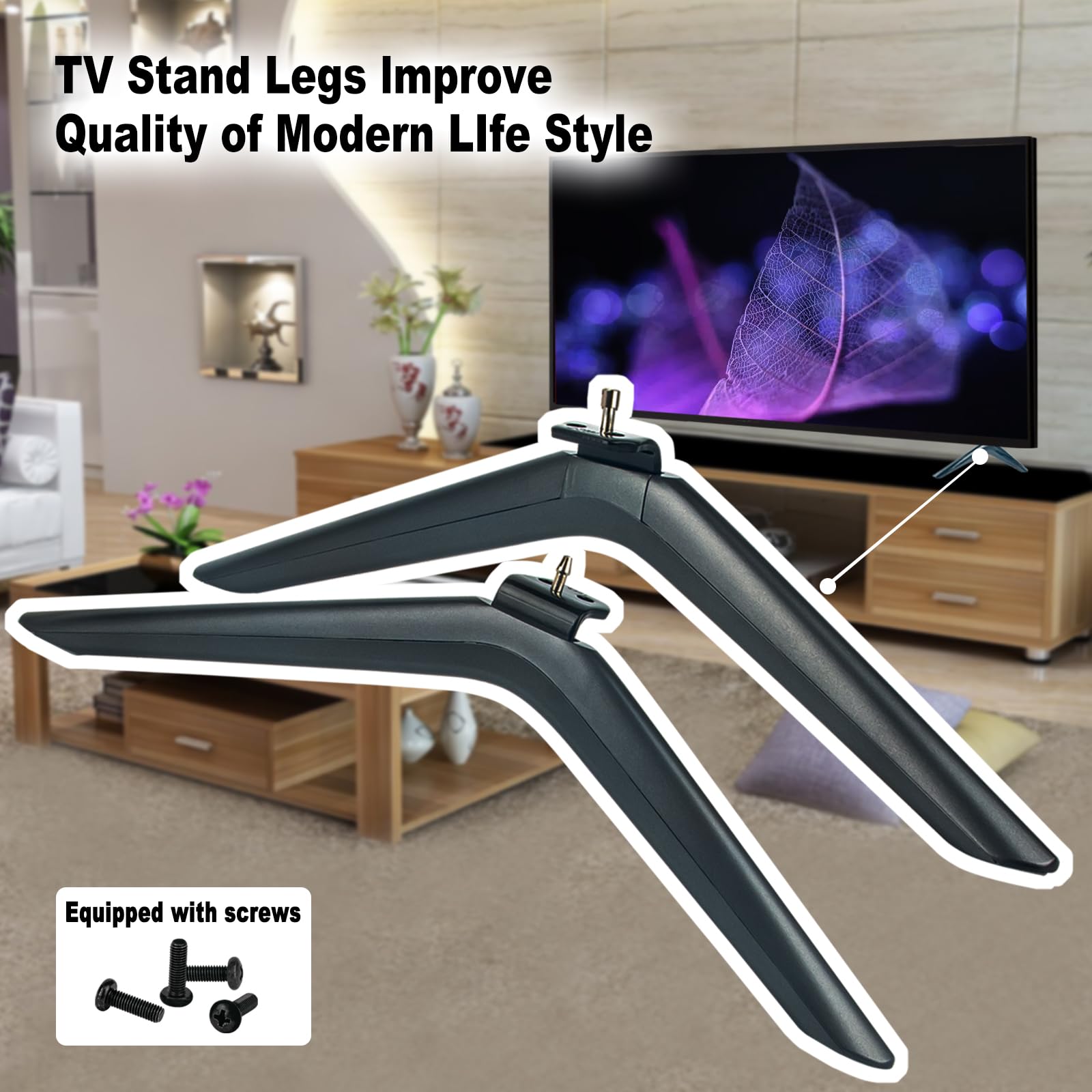 Patas de TV para soporte de TV Hisense con control remoto compatible