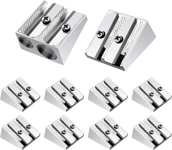cobee Double Hole Pencil Sharpener, 10pcs Aluminum Alloy Pencil ...